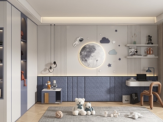 Children's room background wall 3d model