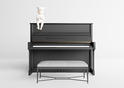 Modern Piano Simple Piano 3d model