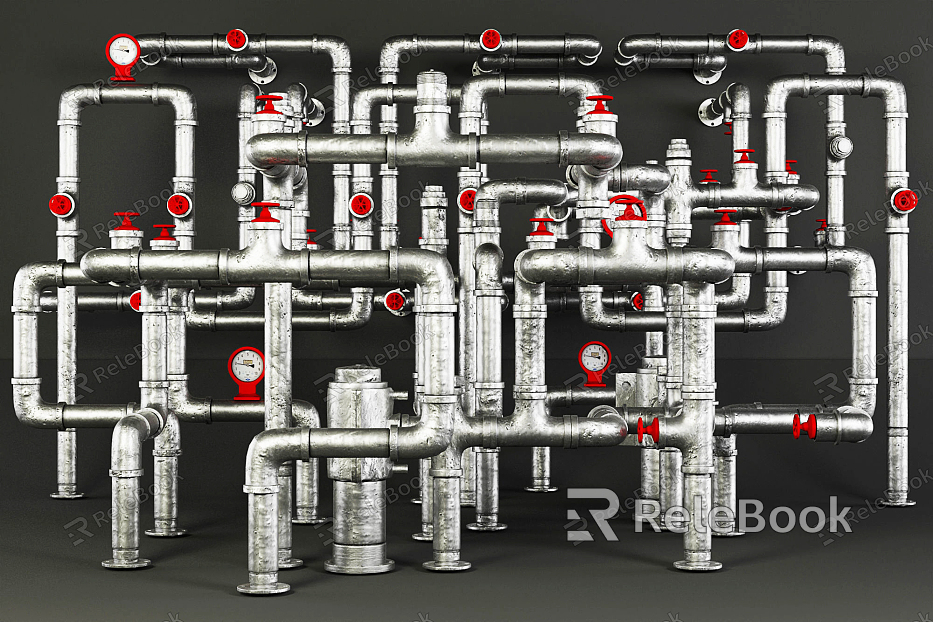 Industrial LOFT pipe valve gas pipeline oil pipe model