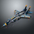 Modern Fighter Jacques Fighter Fighter 3d model