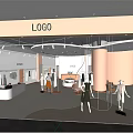 Modern Clothing Boutique With Mannequins Display Fashion Apparel Stylish Lighting And LOGO Signage