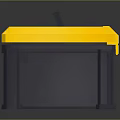 Durable Yellow Lid Gray Body Toolbox With Black Handle For Equipment Storage