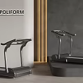Sleek Modern Treadmill Equipment For Home Gym With Metal Frame And Ergonomic Design