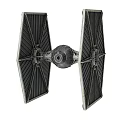Star Wars TIE Fighter Model With Detailed Black Gray Design And Angular Wings 3d model