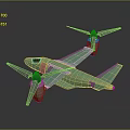 Green Modern Drone Model With Dual Propellers And Streamlined Body Design