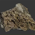 Natural Brown And White Stone With Rough Textured Surface And Unique Patterns 3d model