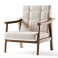 Comfortable Green Velvet Accent Chair with Wooden Armrests and Tufted Back Design