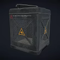 Cap Wire Drums Metal Container With Mesh Sides Top Handle And Warning Signs