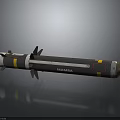 MAMBA Military Missile Weapon Featuring Gray Body Yellow Red Markings And Tail Fins