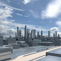 Aerial View Urban Planning With High Rise Buildings And City Layout