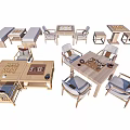 Modern Interior Table And Chair Combinations With Wooden Design And Comfortable Seats