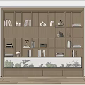Modern Simple Bookcase Decorative Cabinet 3d model