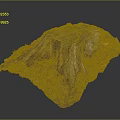 Natural Wood Tree Stump Featuring Fallen Leaves And Green Grass On Gray Background