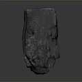 Black Wooden Stone Featuring Natural Rough Surface Texture And Irregular Decorative Shape For Home Decor