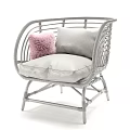 Modern Rattan Outdoor Chair Design With Soft Pillow and Comfortable Cushion