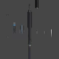 Tactical Black Submachine Gun With Detachable Magazine Red Dot Sight And Bullet Shells