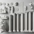 European Roman Column 3d model