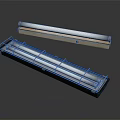 Commercial Grille Light Fixture With Metal Frame And LED Tubes For Ceiling Installation
