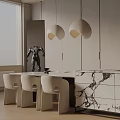 Modern table combination 3d model