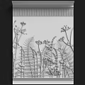 Decorative Component Featuring Intricate Plant Carving Fern And Leaf Patterns