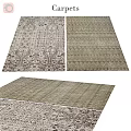 Neutral Toned Square Rug With Intricate Geometric And Classic Floral Patterns For Home Decor