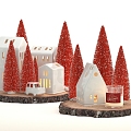 Now Christmas Day Decoration Christmas Tree Candle Fragrance Toy Wooden Pieces Christmas Decoration Christmas Window Desktop Decoration 3d model