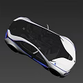 BMW Futuristic Concept Car With White Body And Blue Accents Design