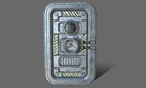 Security door insurance door bank door sci-fi door cyberpunk door 3d model