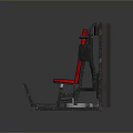 Black Red Multifunctional Home Gym Training Chair With Metal Frame And Ergonomic Design