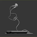 White Wired Earphones With MP3 Player For Enhanced Music Listening Experience