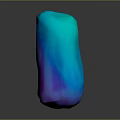 Decorative Ornament Set with Blue Purple Gradient Irregular Glossy Shape for Home Decor
