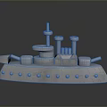 Vintage Metal Steamship Model As Classic Water Transport With Detailed Design