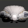 Elegant Fantasy Anime Character With White Long Hair Detailed Cloak And Stylish Outfit