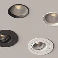 Modern Round Black And White Ceiling Mounted Downlights And Spotlights Lighting Fixtures