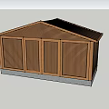 Durable Brown Outdoor Storage Cabinet With Sloped Roof And Louvered Doors