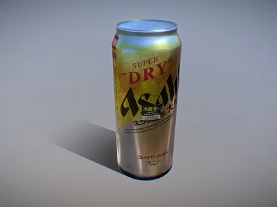 Shiny Silver Super Dry Alcohol Bottle And Glass With Golden Label Design 3d model