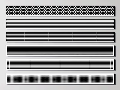Various Modern Design Styles Of Air Conditioner Vent Grilles For Home Decor 3d model