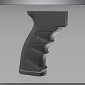 Modern Ergonomic Gray Weapon Grip with Textured Non Slip Design for Firearms