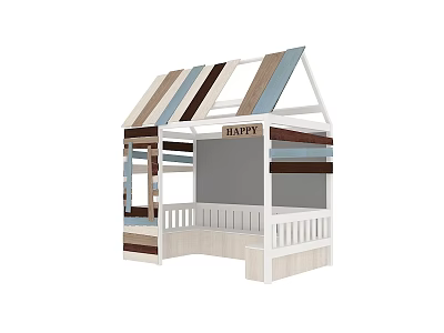 Modern Children's Bed House Doll House 3d model