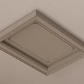 Elegant Modern Ceiling Design With Square Frame And Decorative Borders For Home 3d model