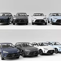 Multiple Modern Car Models In Various Colors With Sleek Exterior Designs