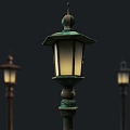 Retro Street Light Steampunk Street Light 3d model