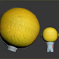 Large And Small Yellow Minions With Blue Overalls And Single Eye Features