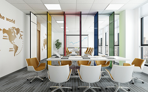 Modern Conference Room 3d model