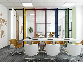 Modern Conference Room 3d model
