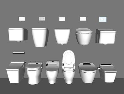 Modern toilet 3d model