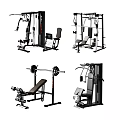Home Gym Sports Equipment Including Multi functional Trainers Weight Benches Barbells And Fitness Machines