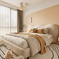 Modern Kids Room Interior Design With Beige Bed Balloons Stuffed Toys And Circular Decorations