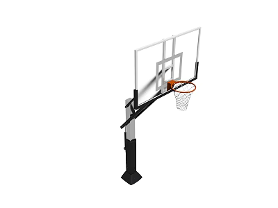 Outdoor Basketball Hoop Playground Equipment With Adjustable Height And Sturdy Base 3d model