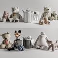 Modern Toy Children's Room Toy Plush Toy Doll 3d model